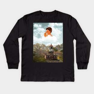 Morning Star - Surreal/Collage Art Kids Long Sleeve T-Shirt